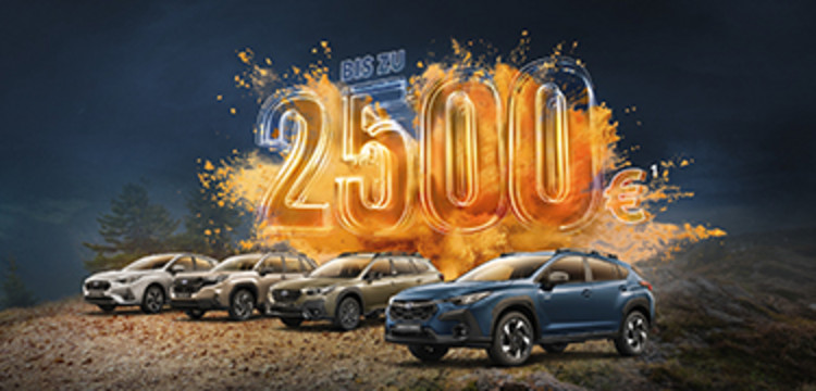 Nur für kurze Zeit:: Subaru Allrad-Modelle mit Action-Prämie<sup>1</sup>